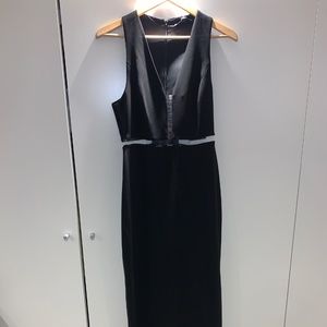 Alexander Wang, black floor length dress, size 8.